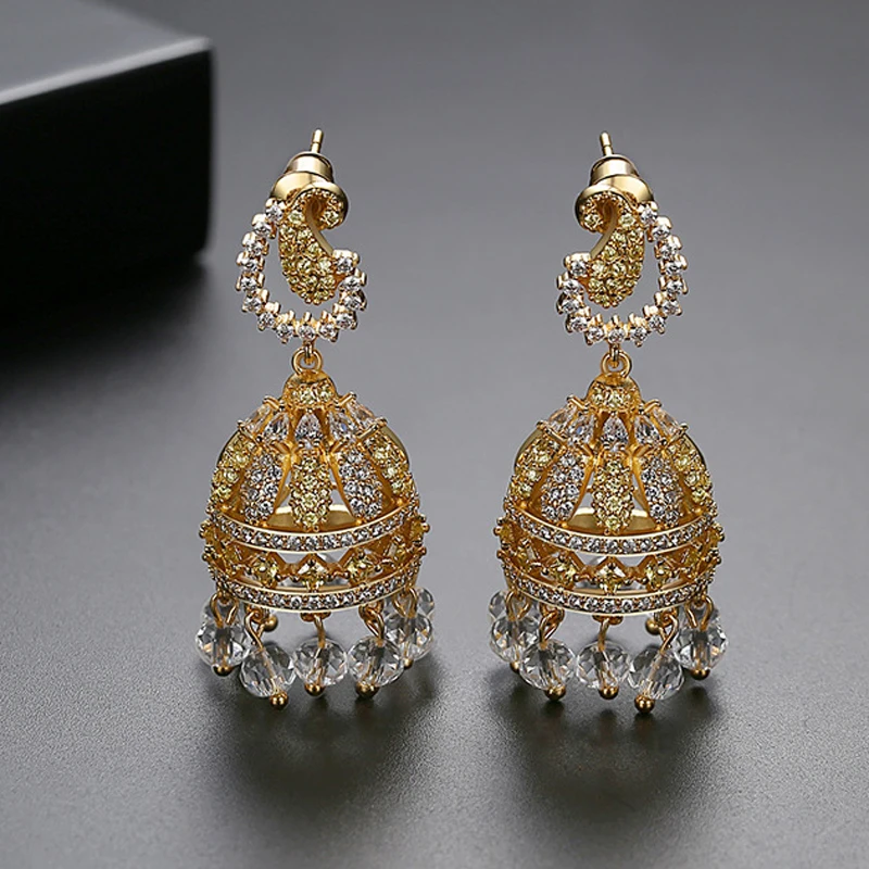 Ethnic Fashion Dubai - Indian Jhumka Dubai Bridal Jewelry Crystal