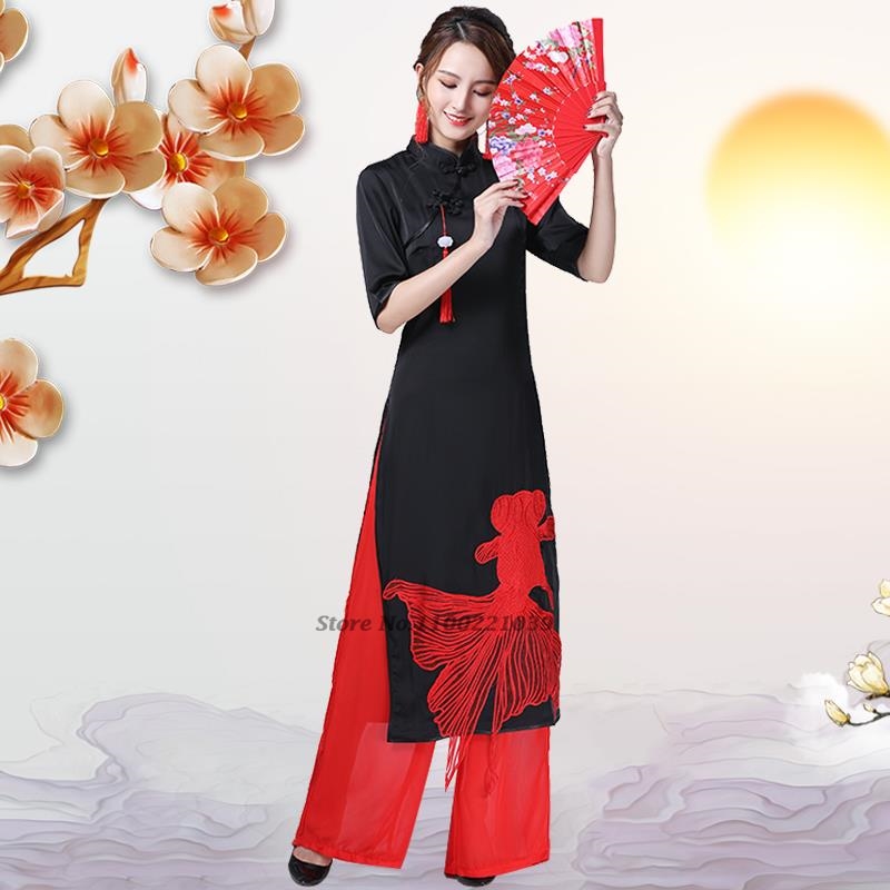 Ao Dai Vietnam Dress - 2026 vietnam vintage dress national fish