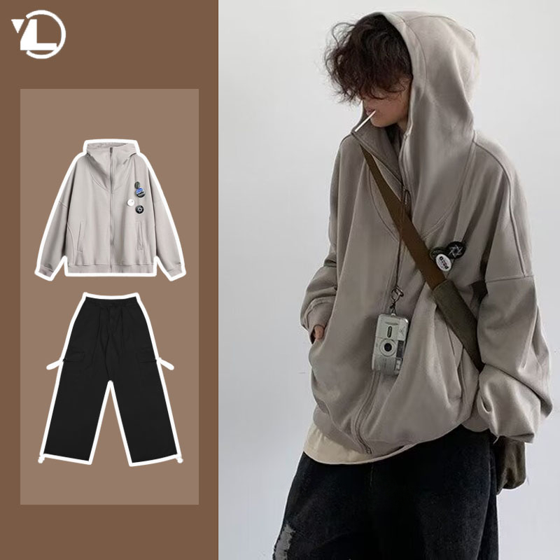 Autumn College Casual Set Men  - Haori Japanese Jacket review and price