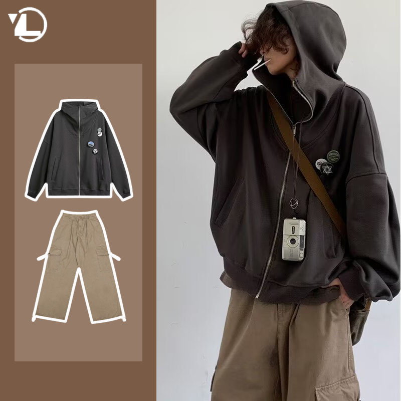 Autumn College Casual Set Men  - Haori Japanese Jacket review and price
