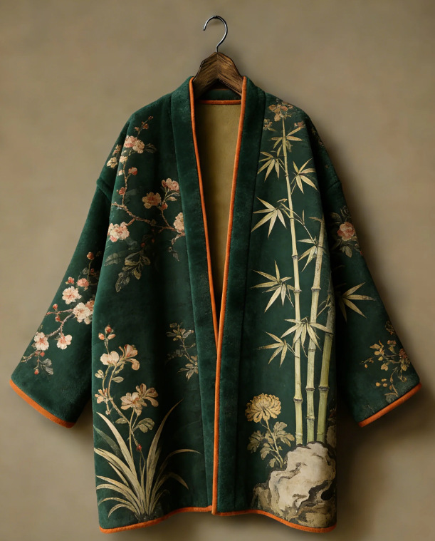 Thicken Flannel Japanese Kimon - Haori Japanese Jacket review and price