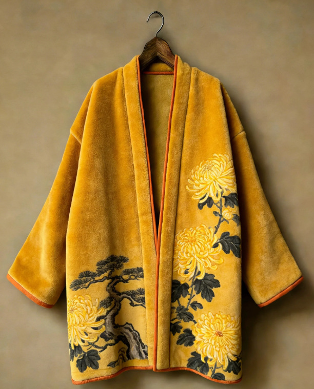 Thicken Flannel Japanese Kimon - Haori Japanese Jacket review and price