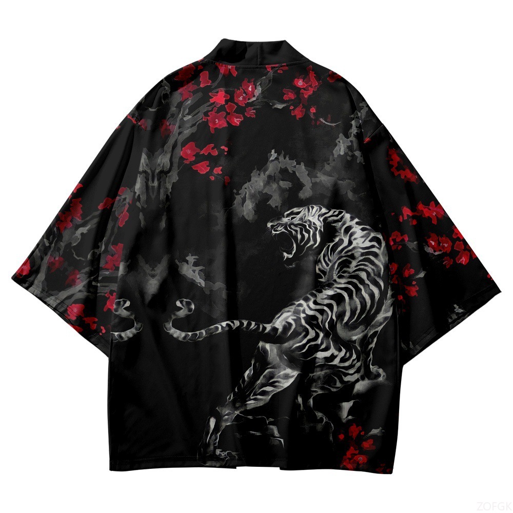 Black Kimono Open Collar Men's - Haori Japanese Jacket review and price