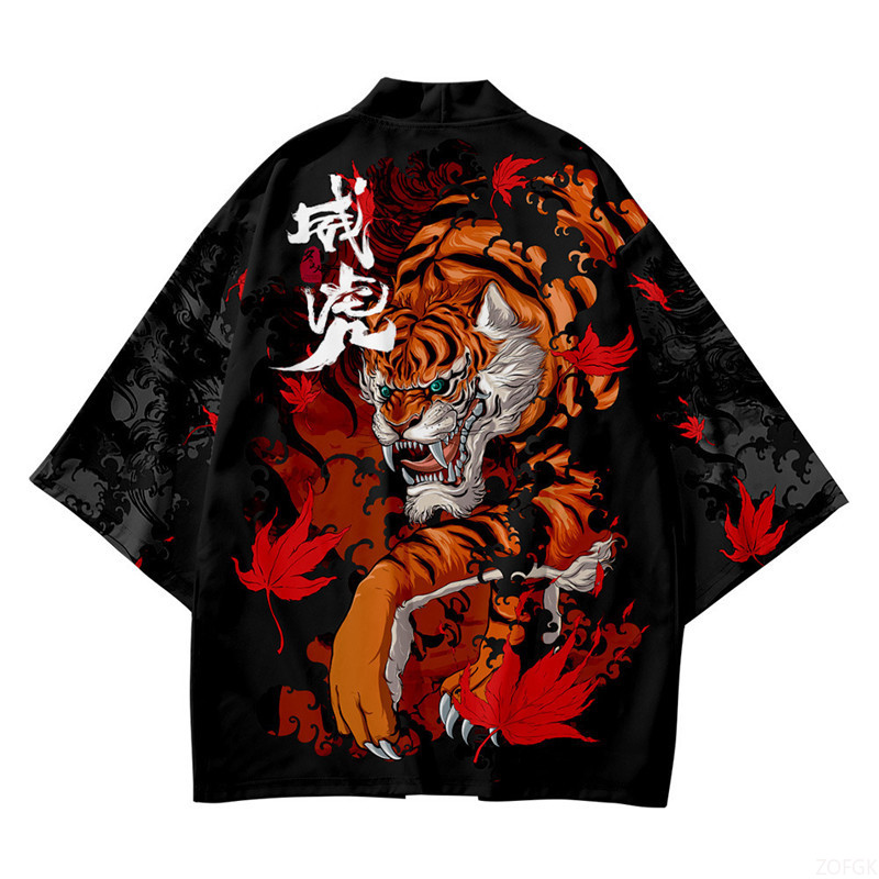 Black Kimono Open Collar Men's - Haori Japanese Jacket review and price