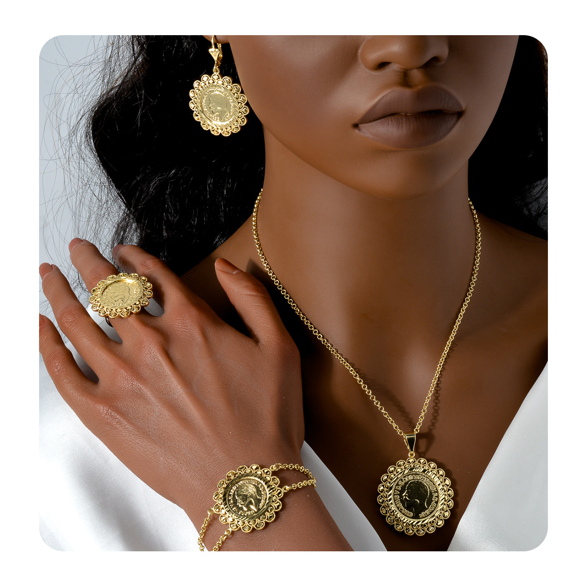 Vintage Coin Portrait Jewelry  - Ethnic Fashion In Dubai review and price