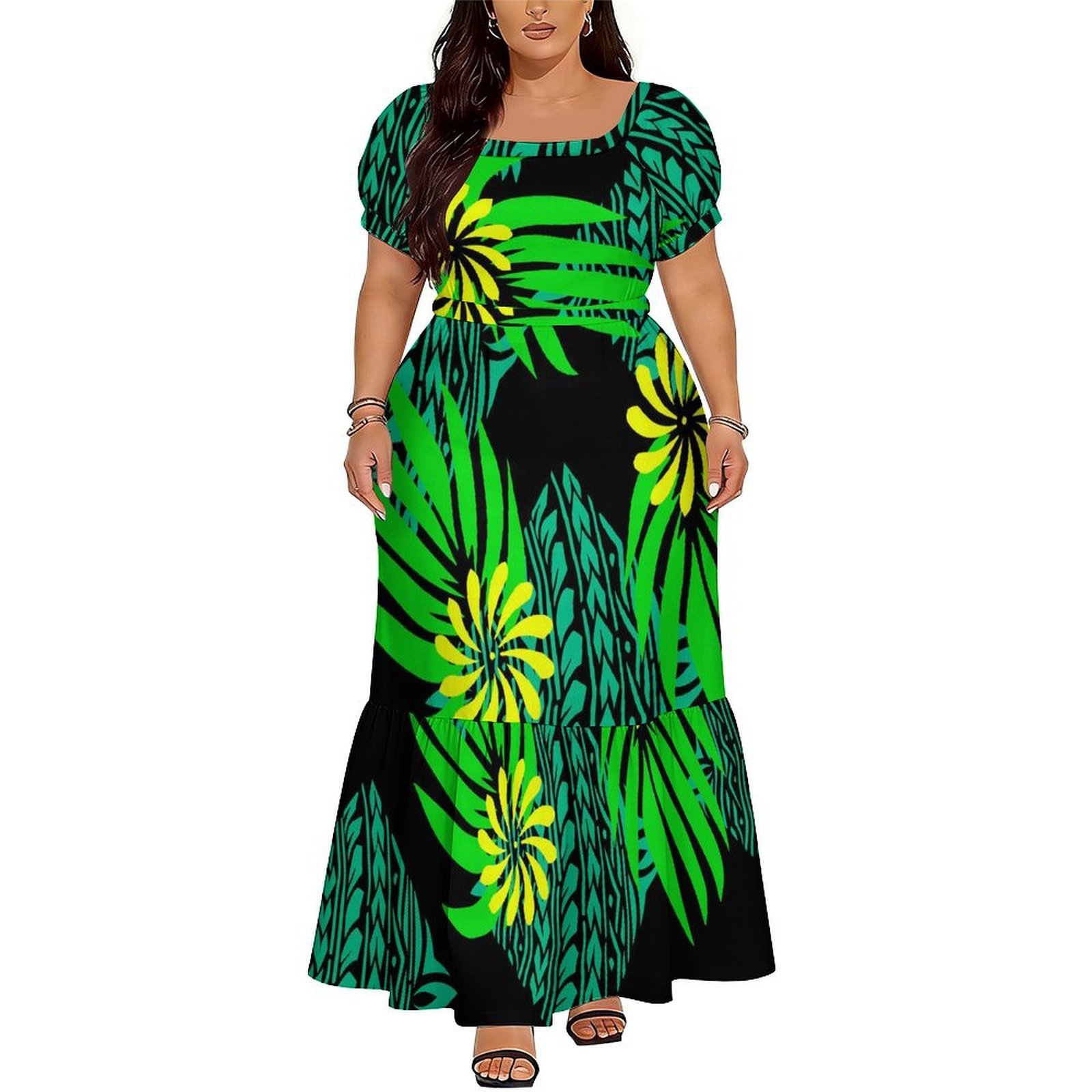 Polynesian Island Long Dress S - Ethnic Clothing & Online Fashion Store Khaadi Pk review and price